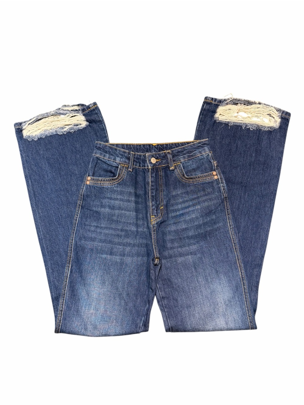 Free People We The Free Fields Flare Distressed Jeans Size 25 NWOT